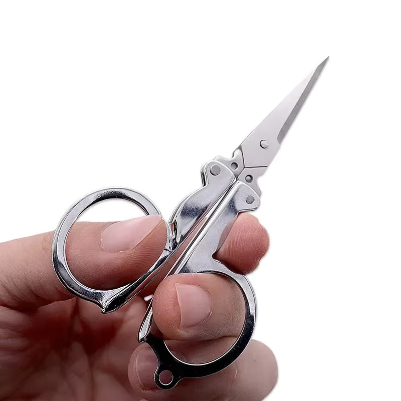 vvocci Mini-Schere in Silber für Papierarbeiten, Basteln und Schule - Bild 3