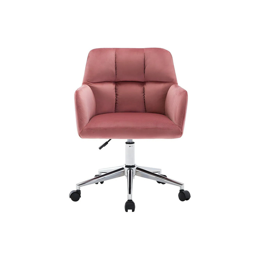 Vente-unique Bürostuhl Pega in Rosa mit Samtbezug und Rollen für dein Home-Office - Bild 2