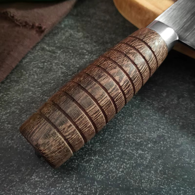 Geschmiedetes Hackmesser von JYi in Silber mit Holzgriff für Küche und Fleisch - Bild 4