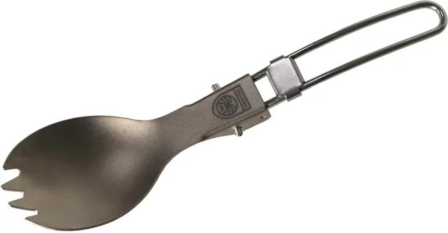 Pajak Besteckset Löffel und Gabel aus Titan in Silber und Grau mit mattem Finish - Bild 1