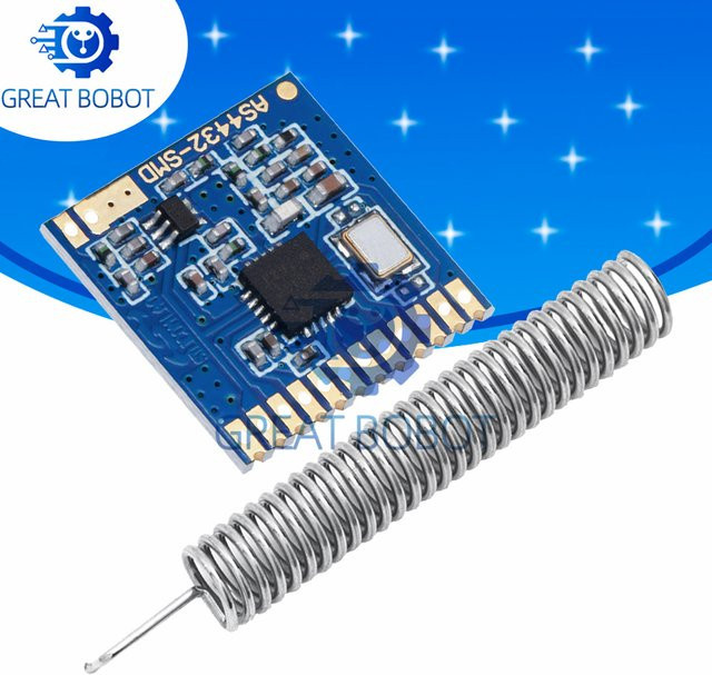 Baishundianzi BS AS4432 SMD Si4432 Funkmodul 433 MHz in Blau mit 100 mW und 1,5 km Reichweite - Bild 1