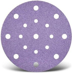 Menzer Klett-Schleifscheiben Ø 150 mm K180 17-Loch Set 50 Stück in Lila für Holz und Lack - Bild 1
