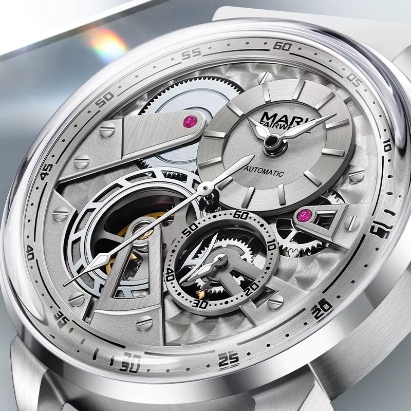 Mark Fairwhale Armbanduhr, Automatik, Edelstahl, Silikon, Weiß, Herren - Bild 2