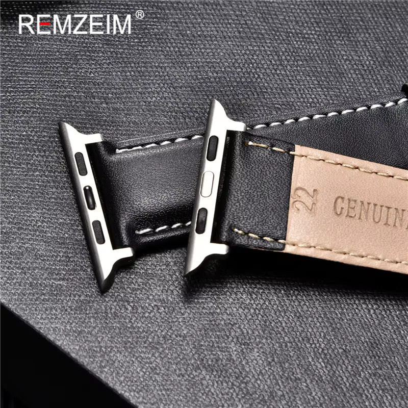 luffyte Uhrenarmband Kalbsleder, Schwarz, Unisex - Bild 3
