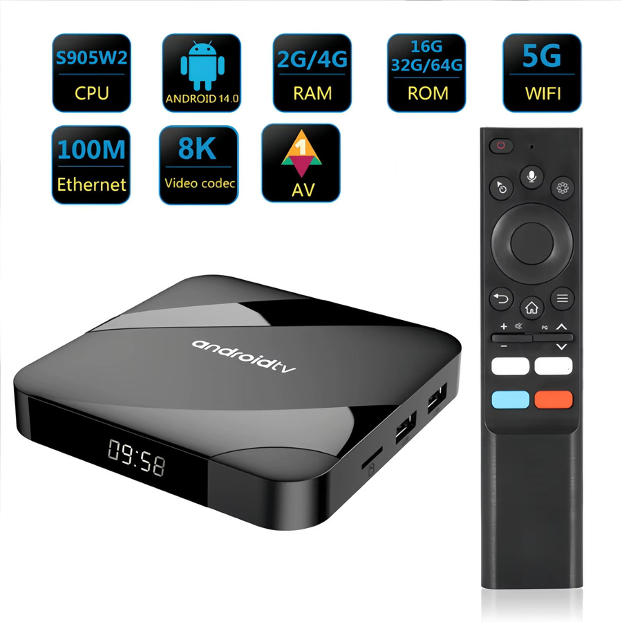 Bytelike Android 11 TV Box mit 64GB Speicher, 8K-Unterstützung, Quad Core, 2.4G/5G WiFi, BT5.1, HDMI, Dual USB, HDR10+ und 3D, Schwarz - Bild 5
