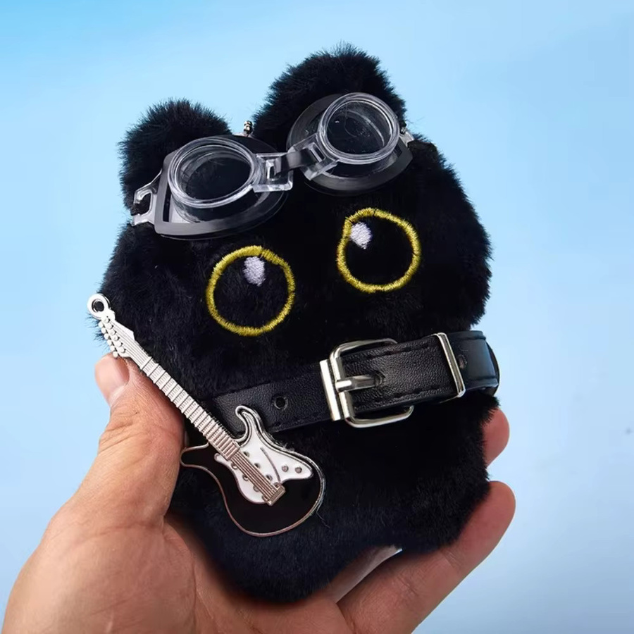 Schlüsselanhänger Katze, schwarz, Rucksack Dekoration - Bild 3