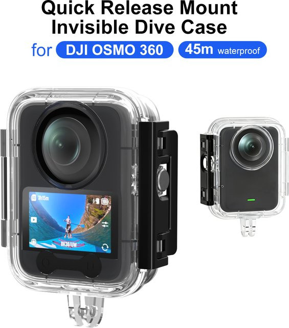 DJI Osmo 360 Unsichtbare Tauchhülle Wasserdichte Schutzhülle für Unterwasseraufnahmen bis 45 Meter, Transparent - Bild 1