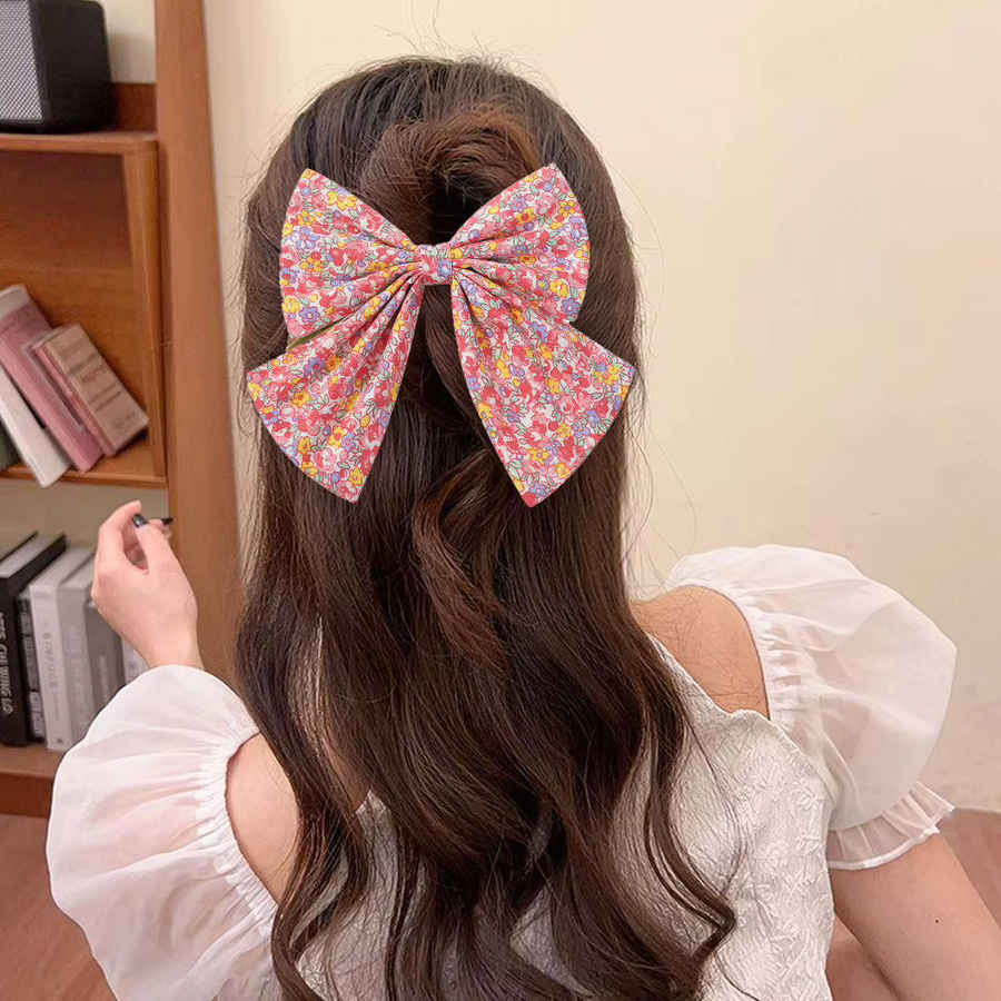 BABY BOWS Haarspangen Cheer Up Bowknot, 10 Stück, florale Baumwolle, Kinder - Bild 2