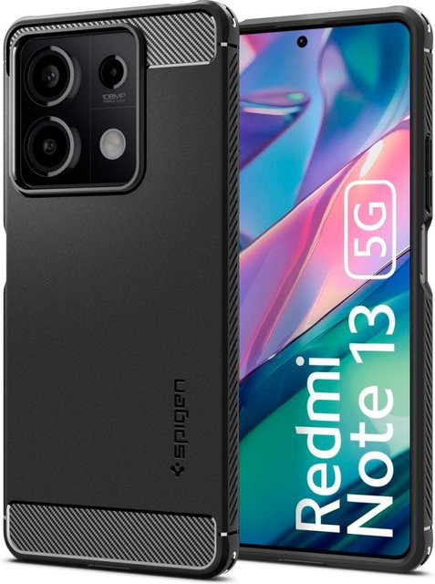 Spigen Rugged Armor Schutzhülle für Xiaomi Redmi Note 13 5G in Schwarz - Bild 1