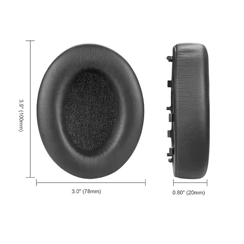 Sony Ersatz-Ohrpolster für WH-1000XM4 Headset aus Protein-Leder mit Memory-Schaum in Schwarz - Bild 3