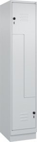 C+P Z-Spind Classic PLUS mit Sockel und 2 Fächern, Grau, H x B x T: 195 x 40 x 50 cm - Bild 1