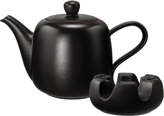 Seltmann Weiden Teekanne Liberty Velvet Black mit Untersetzer, 1,6 l - Bild 1