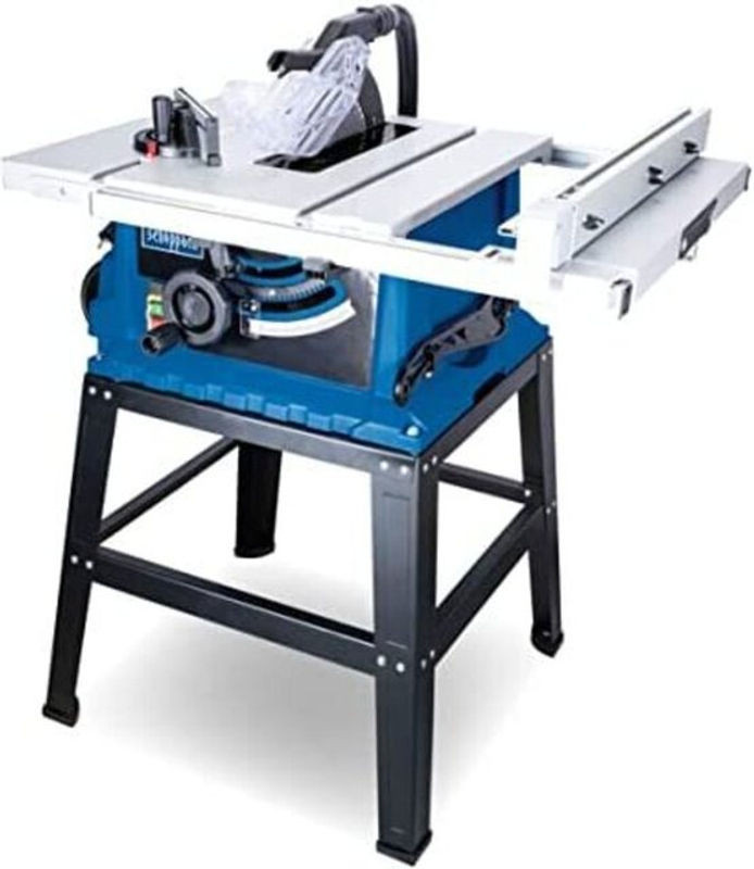 Scheppach Tischkreissäge HS 105 mit Untergestell, Tischverbreiterung und Anschlägen aus Metall - Bild 1