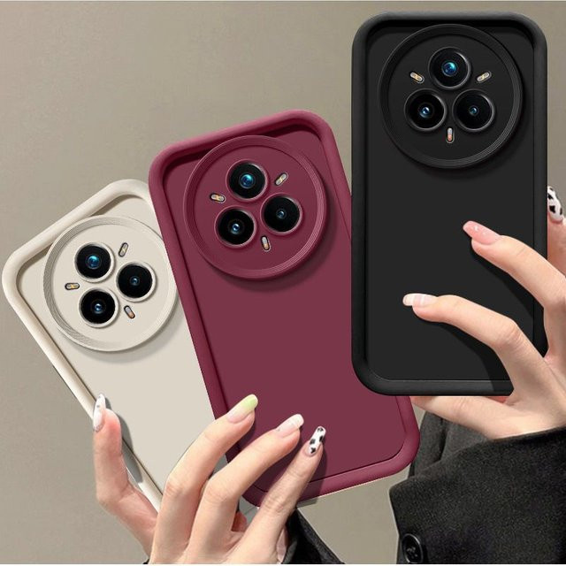 Realme 14 Pro Plus Handyhülle Luxus Candy Matte Soft Cover mit Anti-Fall-Schutz in Rot - Bild 1
