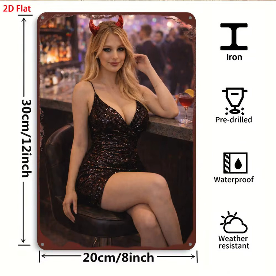 Moderner Kunstdruck mit Frauenmotiv von CIFBUY, Wanddekoration im Portraitformat, B: 20 cm, H: 30 cm - Bild 2