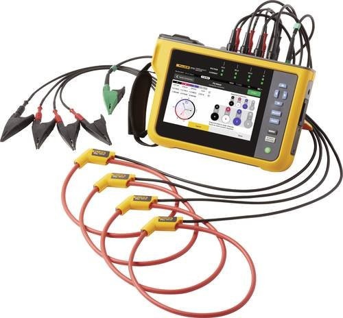 Fluke 1777 Power Quality Analyzer Netz-Analysegerät mit Loggerfunktion und Stromzangen, Gelb - Bild 1