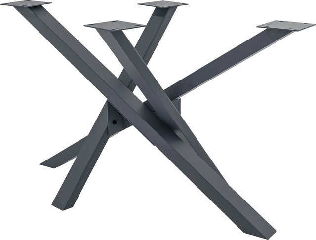 DELUKE Tischgestell SIDER aus Metall in Grau, robustes Tischbein mit Tischkufen für Esstische oder Schreibtische, B/T/H: 120 x 60 x 72 cm - Bild 1