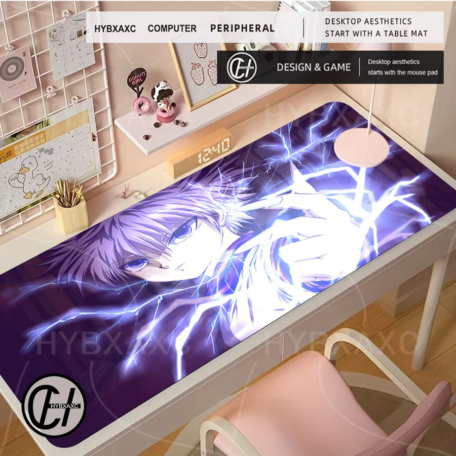 Prime Gaming XXL Mauspad Hunter x Hunter Killua Zoldyck in Multicolour mit gestickten Kanten als Tastaturunterlage - Bild 3