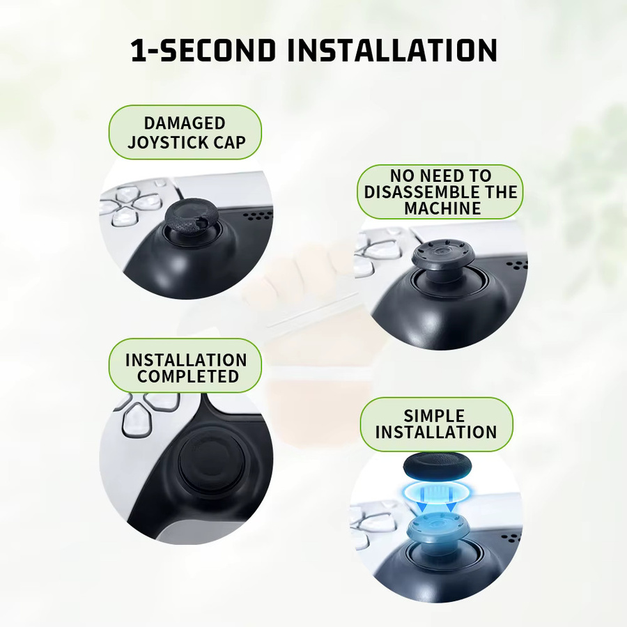 LOKPAD Ersatz- und Reparaturkappe für PS4 und PS5 Controller-Joysticks in Schwarz zur einfachen Installation ohne Demontage - Bild 4
