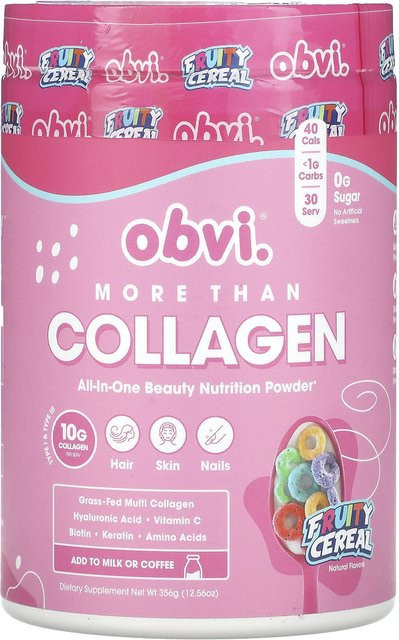 Obvi More Tan Kollagen All-in-One Schönheitsnährstoffpulver Fruchtiges Müsli 356 g - Bild 1