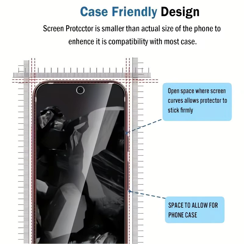 4in1 Displayschutzfolie aus gehärtetem Glas und Kameraobjektiv-Schutzfolie für Google Pixel 9 Pro XL, Pixel 9, Pixel 8 Pro, Pixel 8a und Pixel 8, transparent - Bild 5