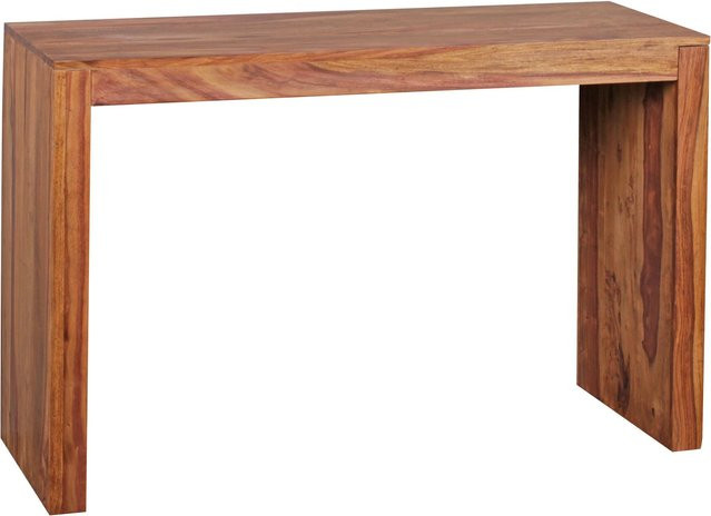 KADIMA DESIGN Konsolentisch aus Massivholz Sheesham im Landhausstil, Farbe: Braun, B/T/H: 115 x 40 x 75 cm - Bild 1