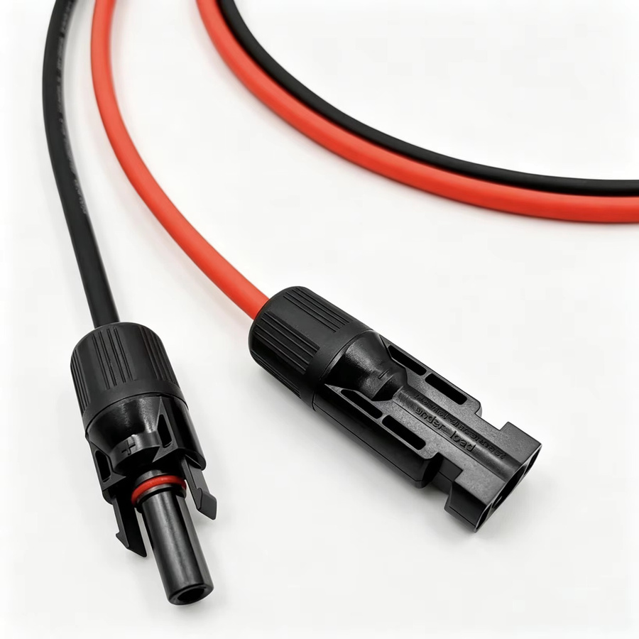 JINGYANGPV Solarkabelverlängerung 10 m, 10 AWG Photovoltaik-Solarkabel 6 mm², wasserdichte Solarstecker, rot und schwarz - Bild 4