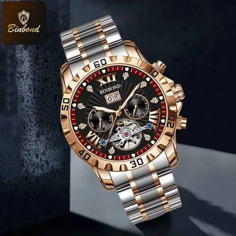 BINBOND Armbanduhr, Automatik, Tourbillon, Edelstahl, Herren - Bild 2
