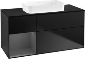V&B Waschtischunterschrank Finion in Anthrazit lackiert, B/T: 120 x 60 cm - Bild 1