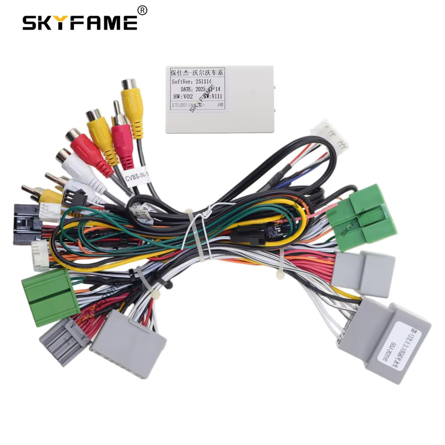 SKYFAME 16-Pin Auto-Kabelbaumadapter mit Canbus-Box Decoder für Android Radio passend für Volvo XC60 S60 V60 S80 - Bild 2
