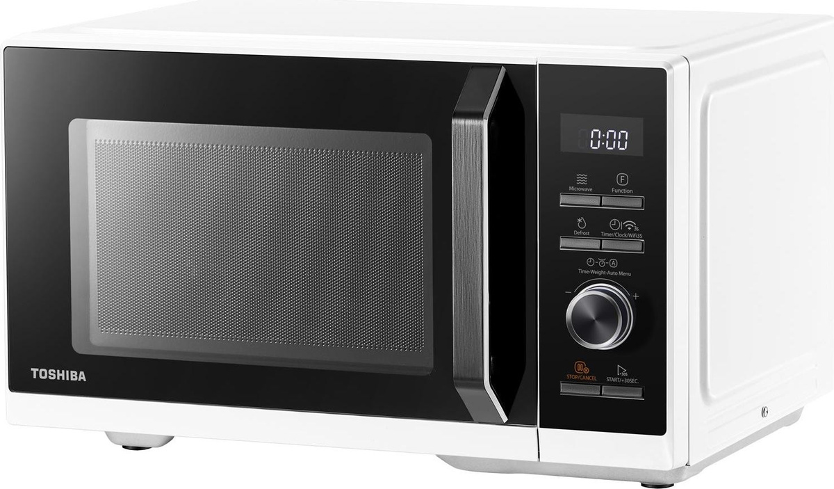 Toshiba Kombi-Mikrowelle MW3-SAC23SF(WH, 26 l, Weiß mit Display, Tasten und Drehregler) - Bild 1