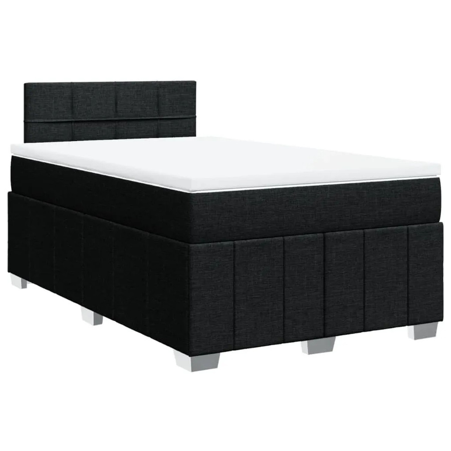 vidaXL Boxspringbett mit Matratze Schwarz B/T/H: 120 x 190 x 76,7 cm - Bild 2