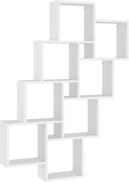 vidaXL Würfelregal Weiß aus Holzwerkstoff B/T/H: 90 x 15 x 119 cm - Bild 1