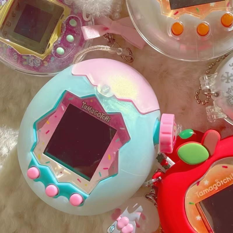 Bandai Original-Schutzhülle für Tamagotchi Paradise Joyful Garden, inklusive Apple Cat-Knopfabdeckungen - Bild 1