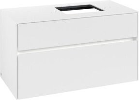 V&B Waschtischunterschrank Collaro mit LED-Waschtisch in Weiß Matt, B/H/T: 100 x 54,8 x 50 cm - Bild 1