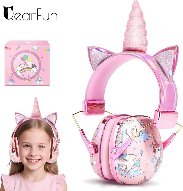 Einhorn Kinder Gehörschutz Ohrenschützer in Pink zur Geräuschunterdrückung für Mädchen und Jungen - Bild 1