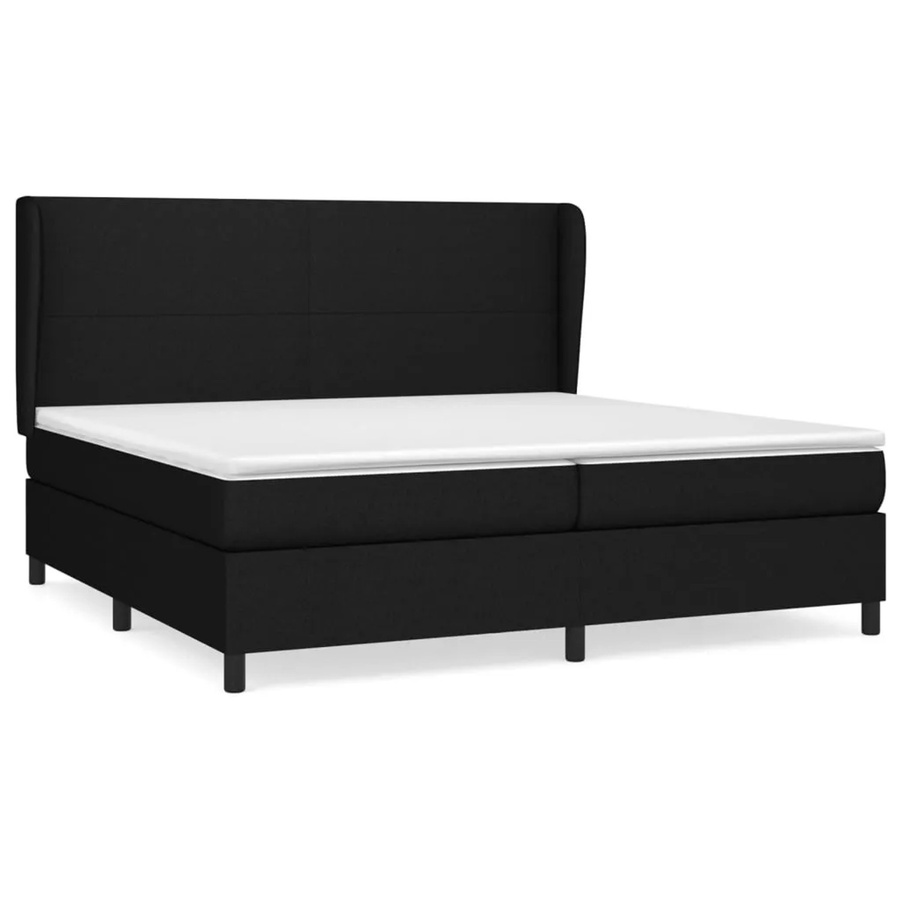 vidaXL Boxspringbett mit Matratze Hybrid-Design in Schwarz, B/T/H: 200 x 200 x 118 cm - Bild 2