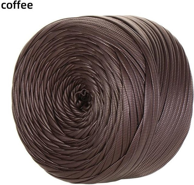 Trend Aura Nappa Matt Kunstleder Garn in Kaffeebraun, 200g pro Rolle für DIY Bastelarbeiten wie Stricken, Häkeln und Handarbeiten - Bild 1