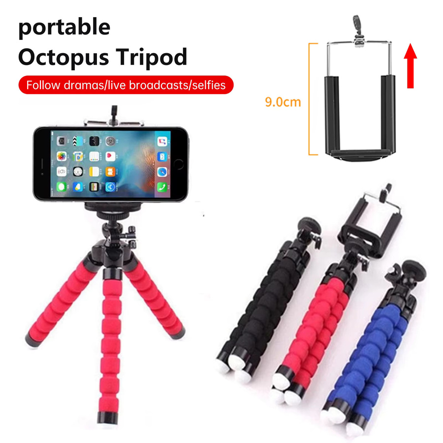MAX Flexibles Mini Octopus Stativ in Schwarz für GoPro und Action Cameras - Bild 2