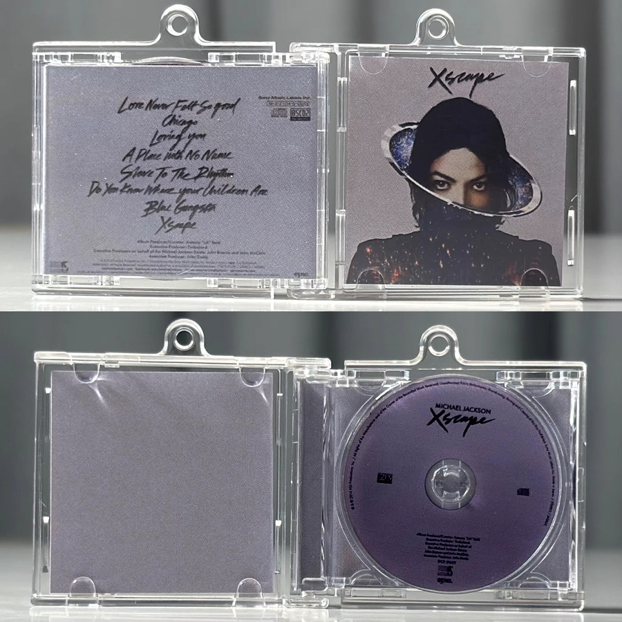 Bandai Schlüsselanhänger, Michael Jackson MJ Mini Musik CD NFC, Xscape Album, Anhänger, Halskette - Bild 2