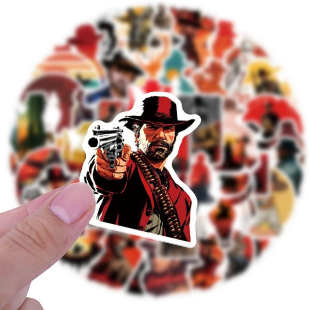 Bandai Red Dead Redemption Aufkleber, 60-teiliges Set, Bunt / Mehrfarbig - Bild 1