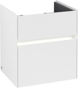 V&B Waschtischunterschrank Collaro mit Waschtisch und LED in Weiß, B/T/H: 51 x 54,6 x 41,4 cm - Bild 1