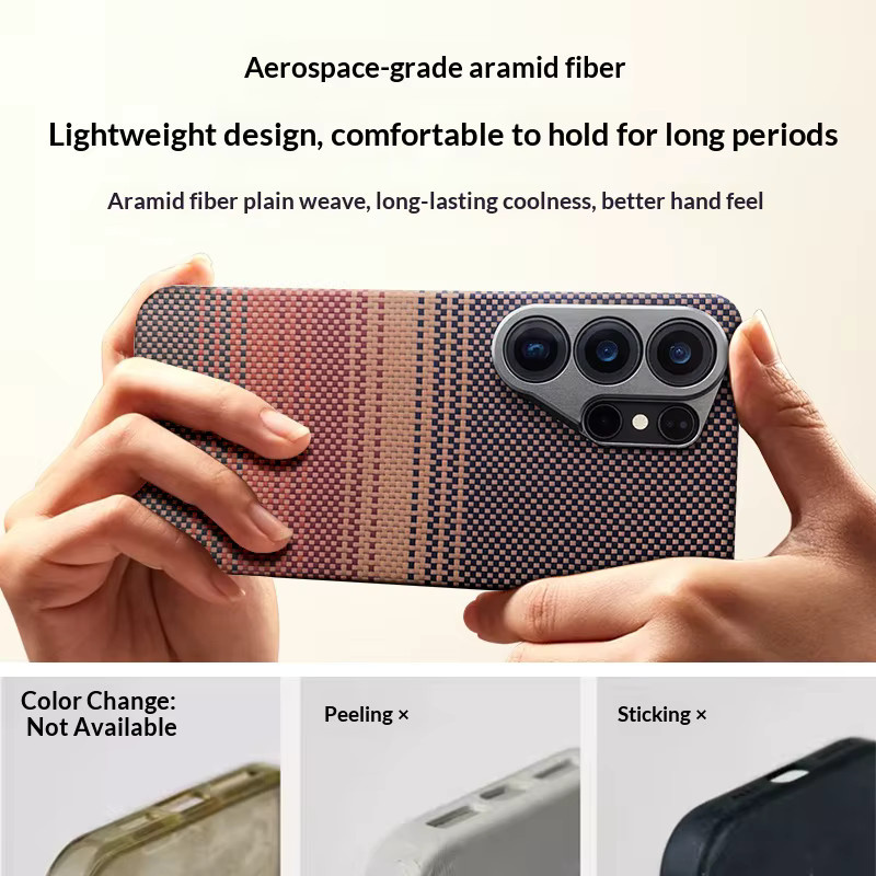 Choice Slim Aramid Kevlar Carbon Fiber Business-Handyhülle für Samsung Galaxy S26 Ultra Plus, magnetisch und stoßfest - Bild 1