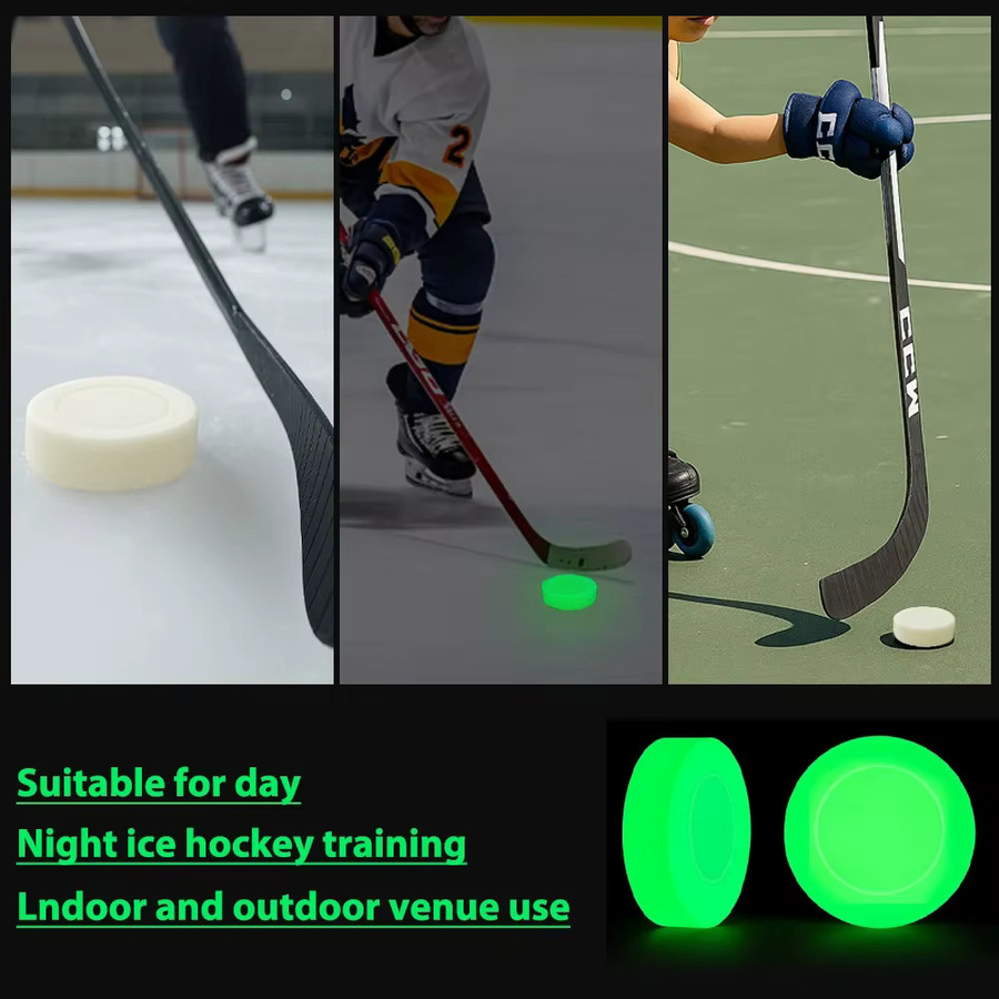 UICE Eishockey-Puck, leuchtender Hockey-Puck, Kunststoff, Gummi - Bild 4