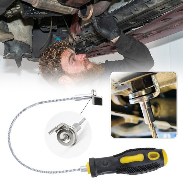 Magnetischer Ölwannen-Auslassstopfen-Schlüssel in Silber zur Demontage von Getriebe-Ölablassschrauben für die Autoreparatur - Bild 1
