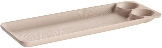 APS Teller NERO Servierplatte aus Melamin in Beige, rechteckig, L: 41 cm, B: 15 cm, H: 2,5 cm - Bild 1