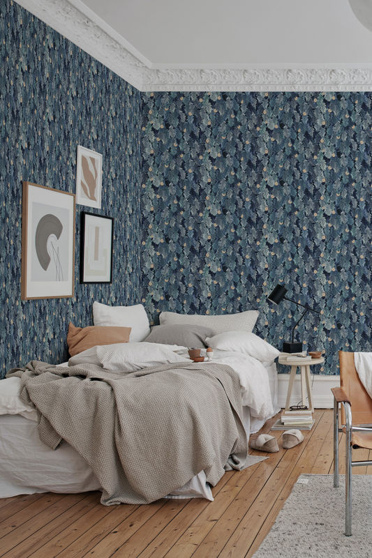 Rebel Walls Tapete No Time to Waste in Blau mit floralem Art Nouveau Design aus Vlies - Bild 2