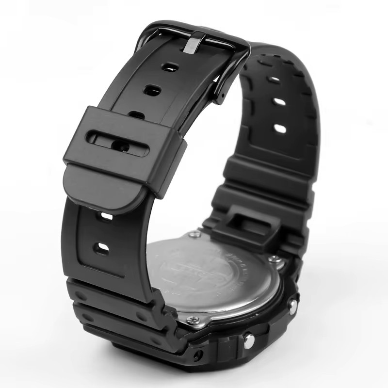 Casio Uhrenarmband, Kunststoff, Edelstahl, Schwarz, Unisex - Bild 3