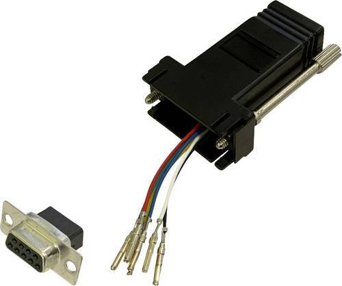 BKL Electronic Adapter D-SUB-Buchse 9pol. auf RJ12-Buchse in Schwarz - Bild 1