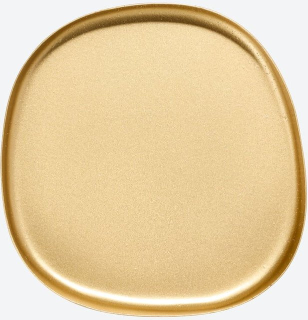 NKD Dekoplatte aus Metall in Gold, modern, B/T/H: 13,0 x 13,0 x 1,5 cm - Bild 1